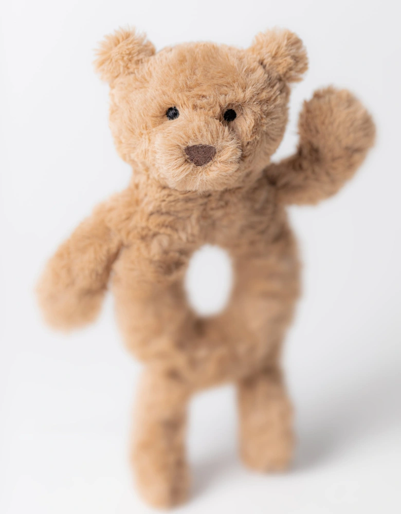 Bartholomew Bear Ring Rattle in Brown (18 CM)