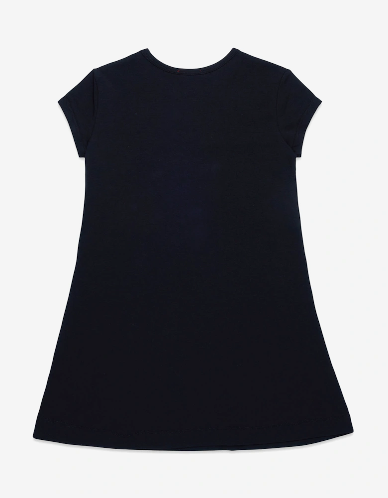 Girls Oval D T-Shirt Dress in Black