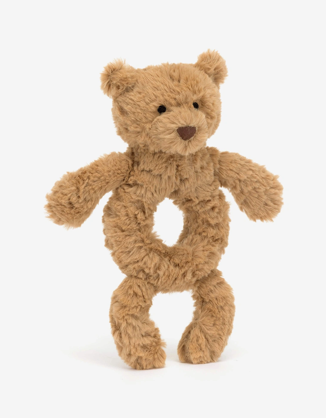 Bartholomew Bear Ring Rattle in Brown (18 CM)