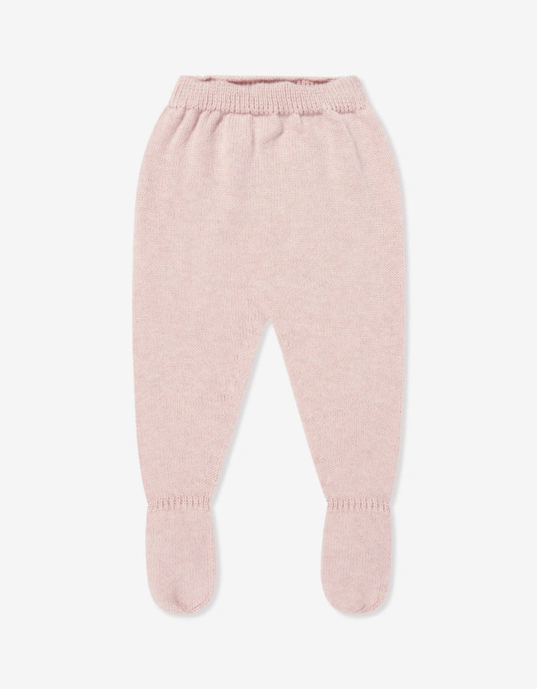 Baby Girls Knitted 3 Piece Leggings Set in Pink