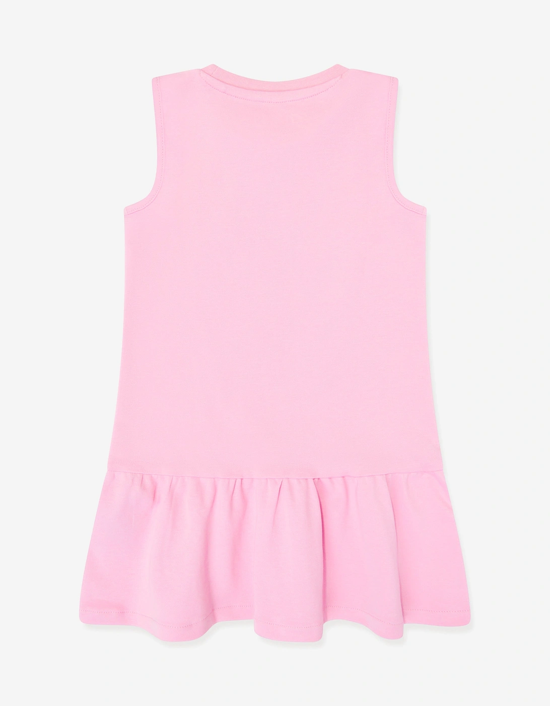 Girls Sleeveless Logo Dress in Pink