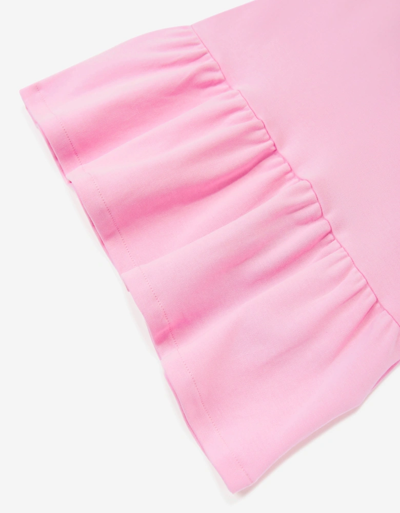 Girls Sleeveless Logo Dress in Pink