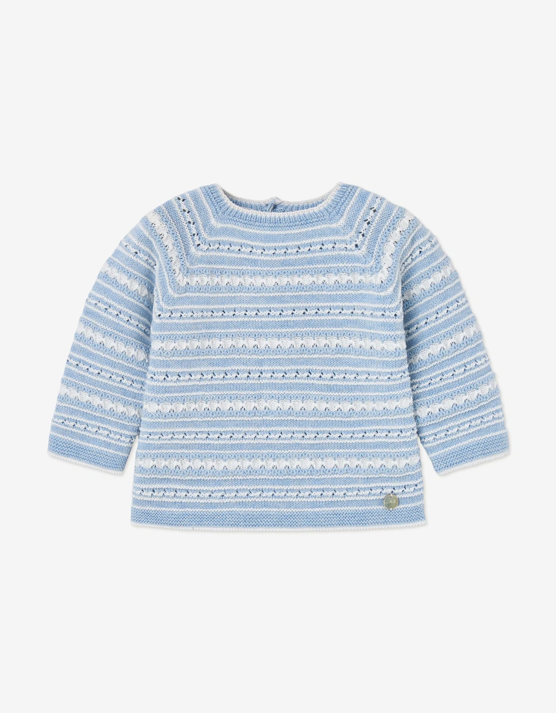 Baby Boys Knitted 3 Piece Leggings Set in Blue