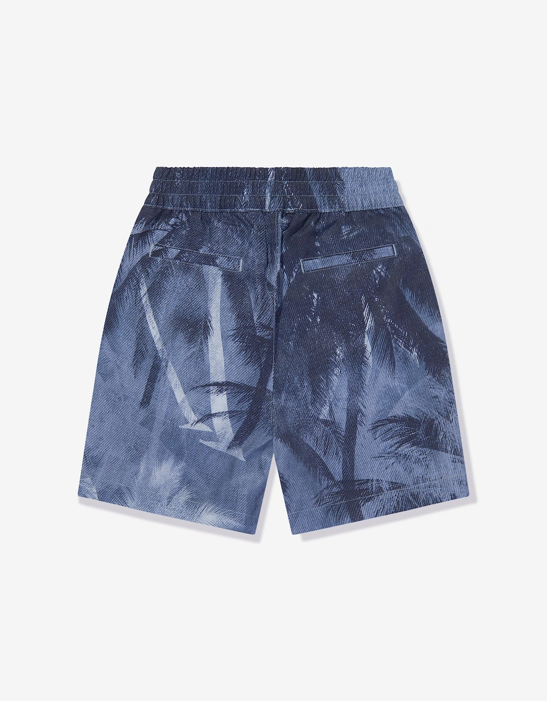 Boys Palm Leaf Shorts in Blue