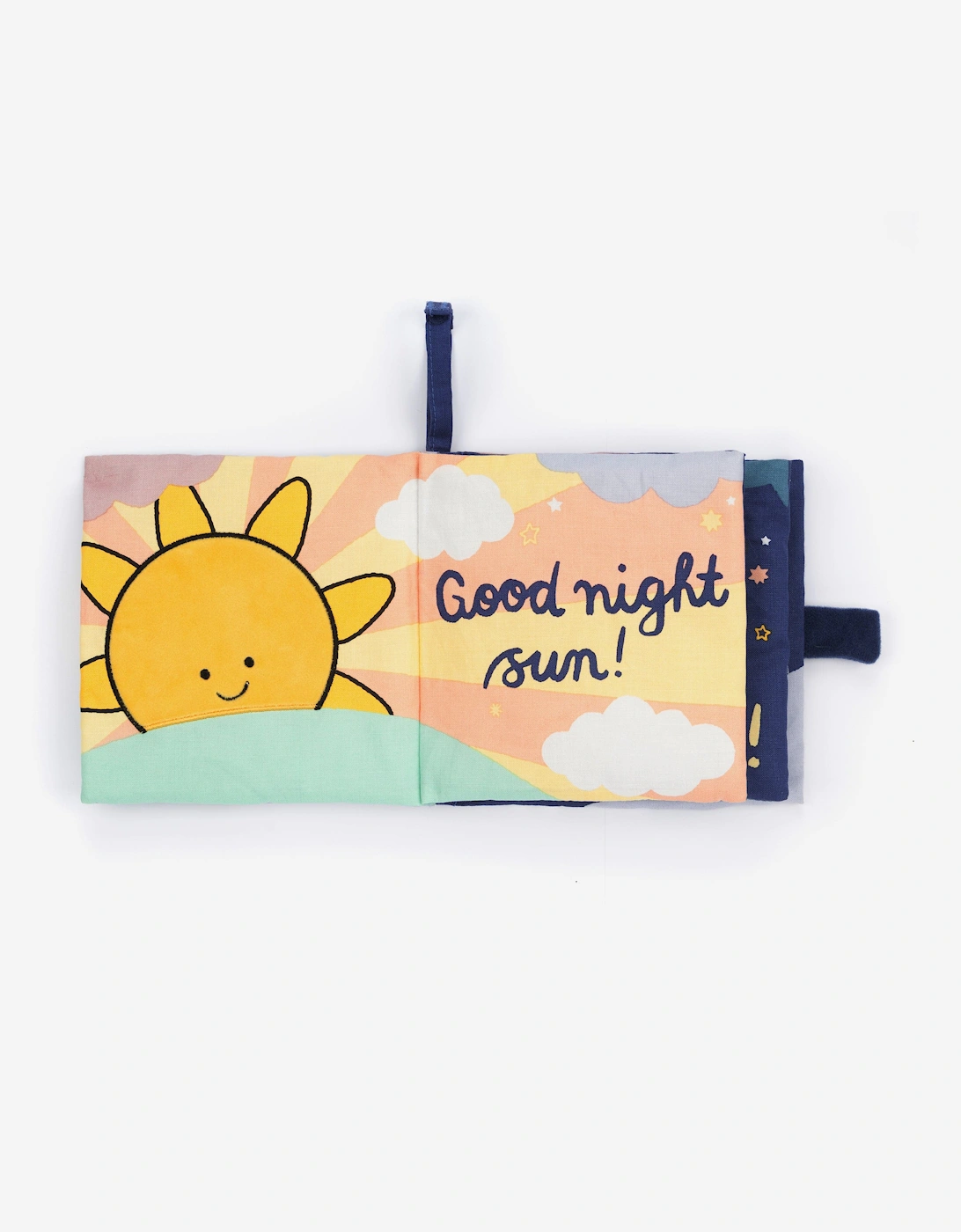 Hello Moon Fabric Book in Blue