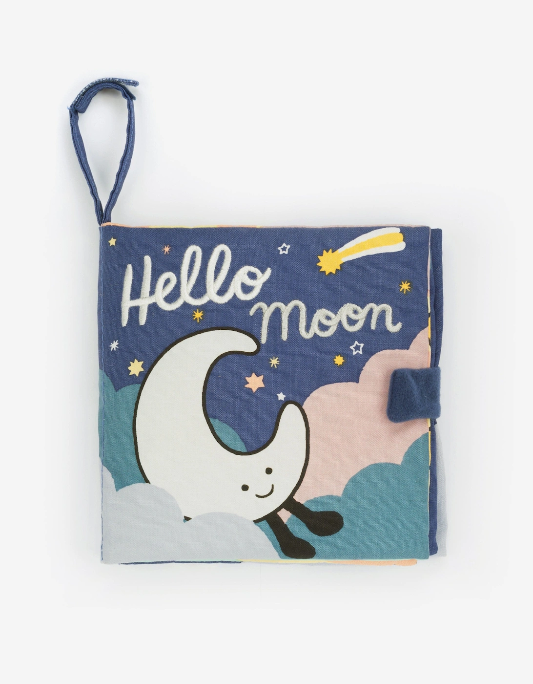 Hello Moon Fabric Book in Blue, 4 of 3