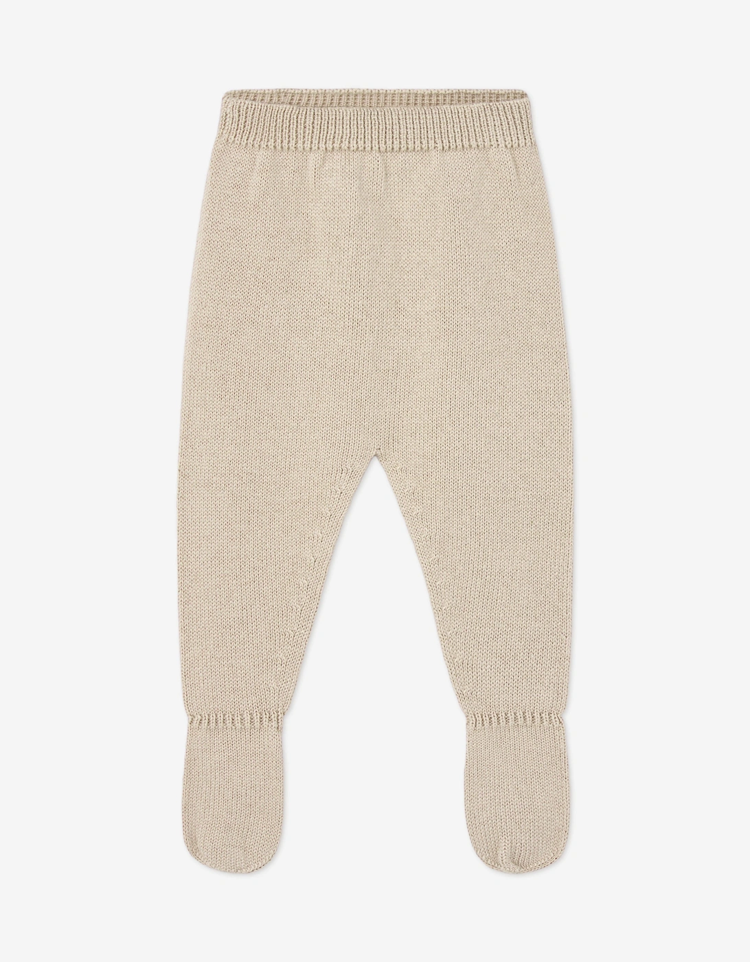 Baby Knitted 3 Piece Babygrow Set in Beige