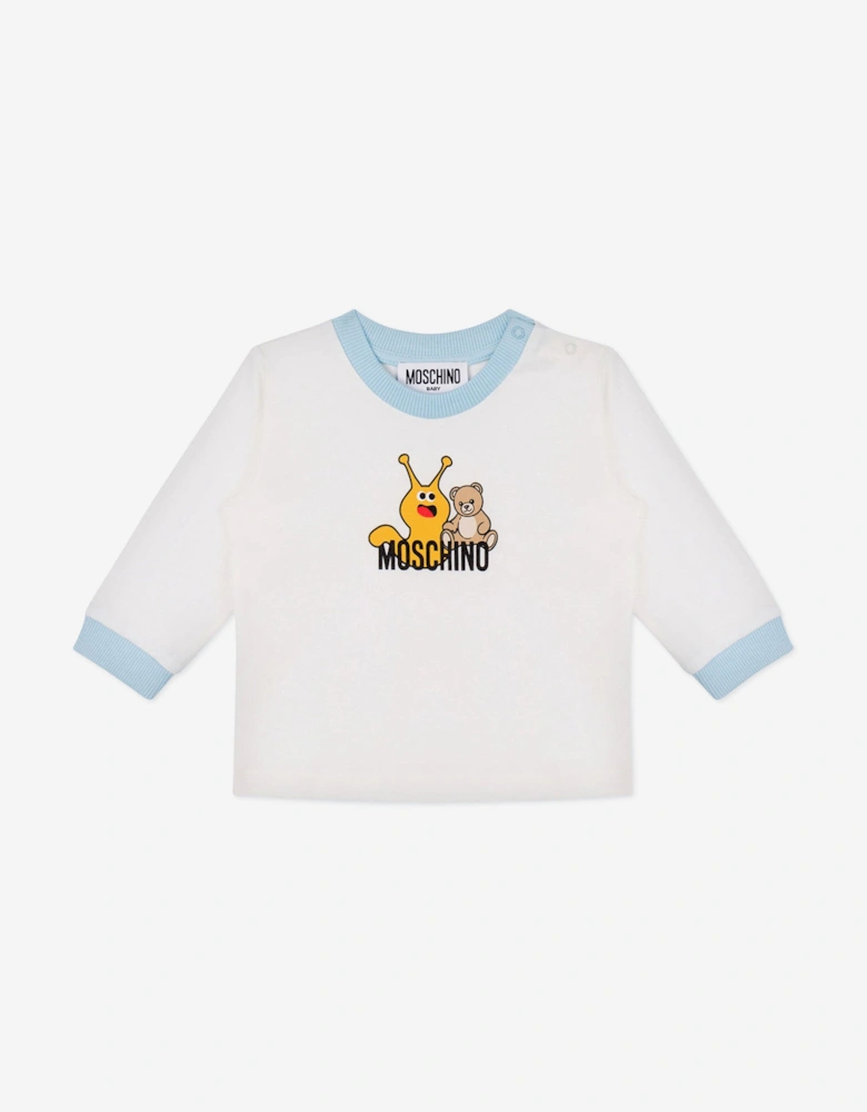Baby Long Sleeve T-Shirt and Pants Set in Blue