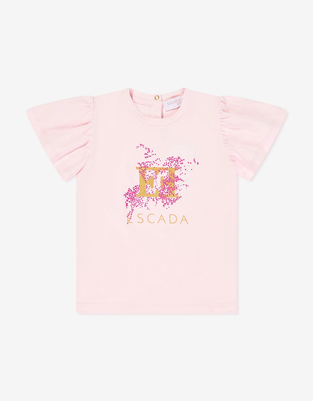 Girls Logo Print T-Shirt in Pink, 5 of 4