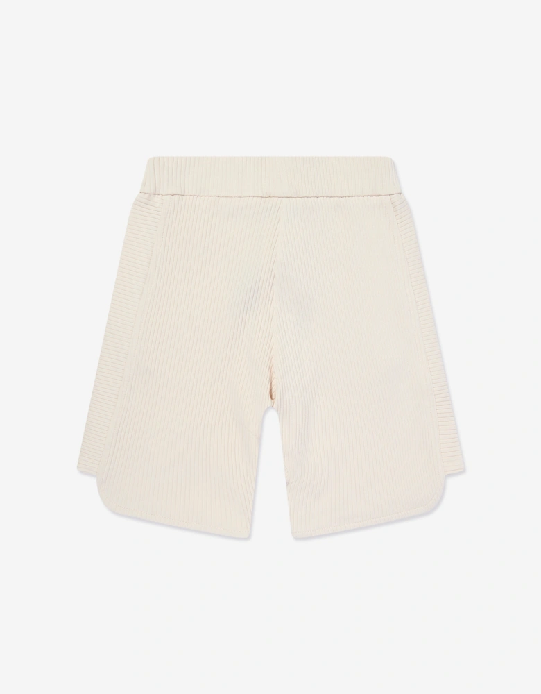 Boys Logo Shorts in Beige
