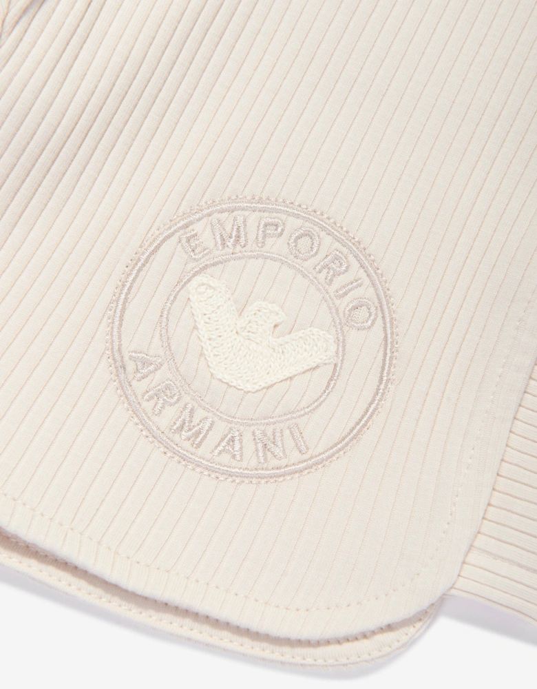 Boys Logo Shorts in Beige