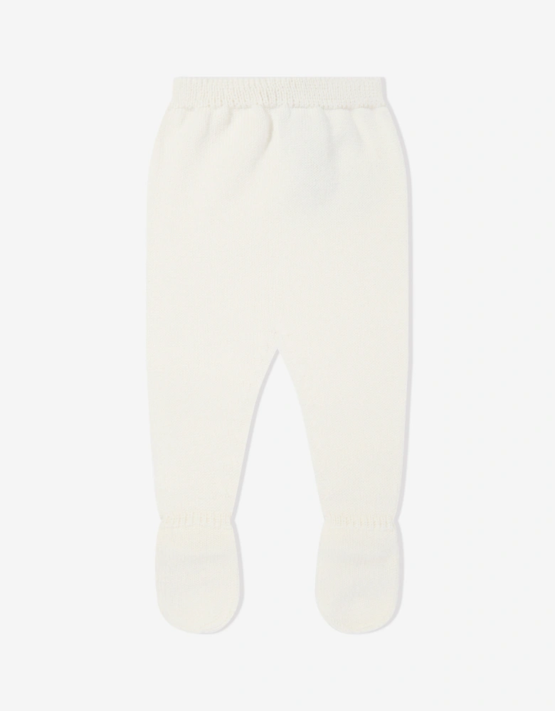 Baby Knitted 4 Piece Babygrow Set in Ivory