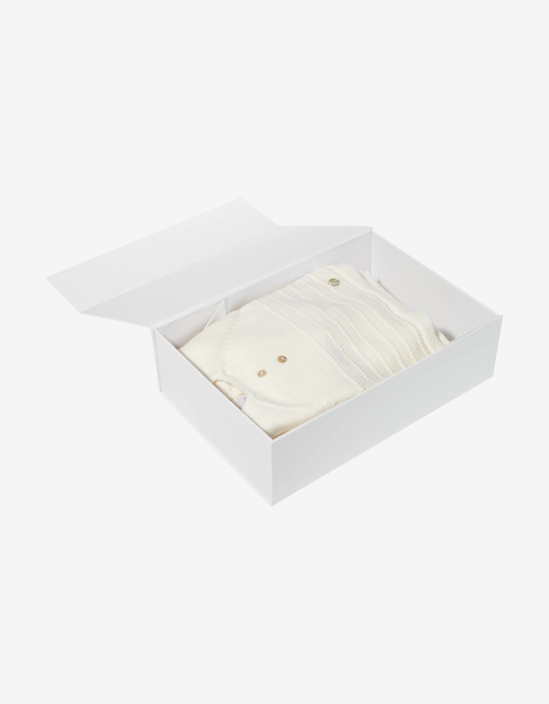 Baby Knitted 4 Piece Babygrow Set in Ivory