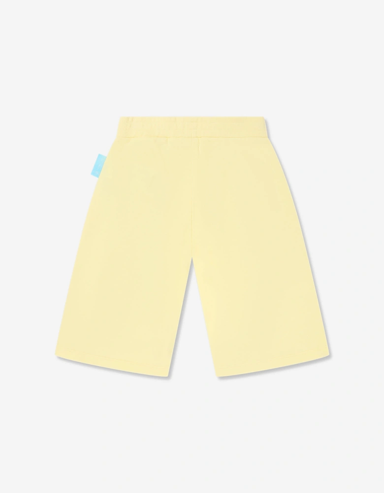 Boys Smurf Logo Shorts in Yellow