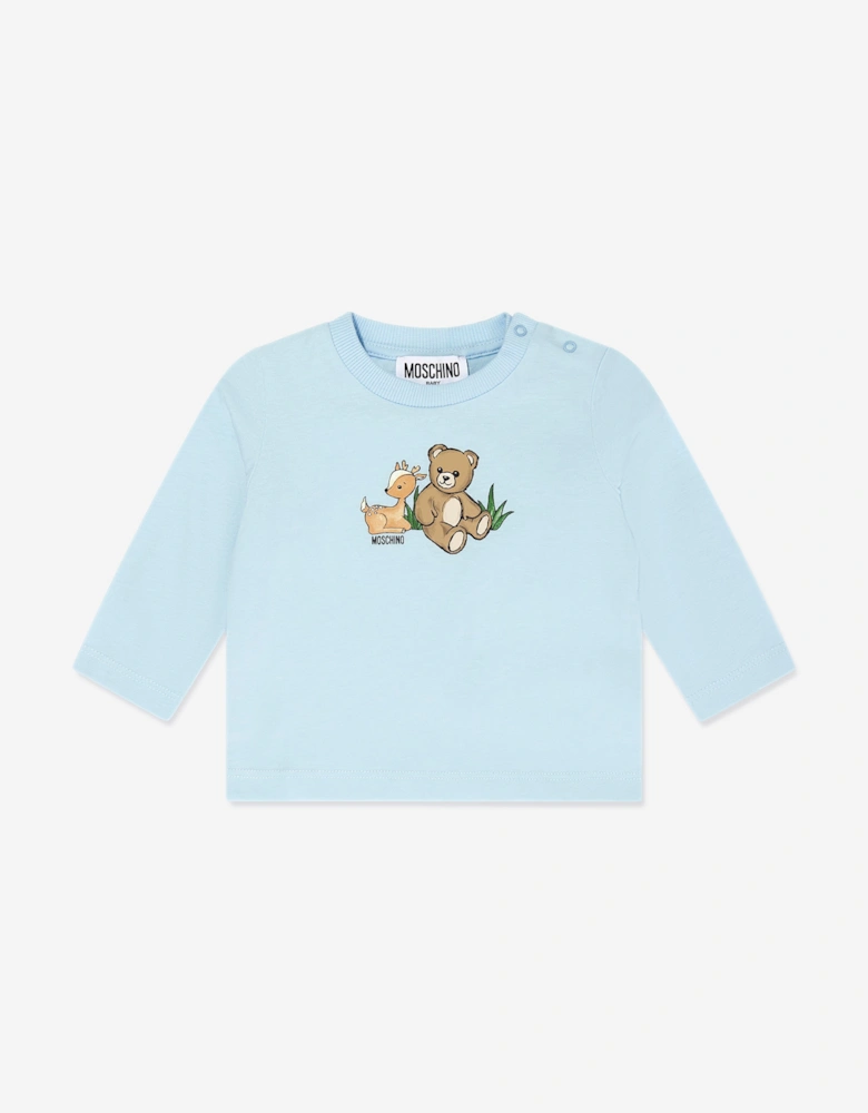 Baby Fawn and Teddy T-Shirt in Blue