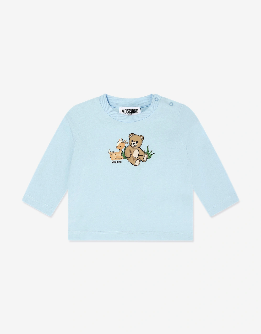 Baby Fawn and Teddy T-Shirt in Blue, 5 of 4