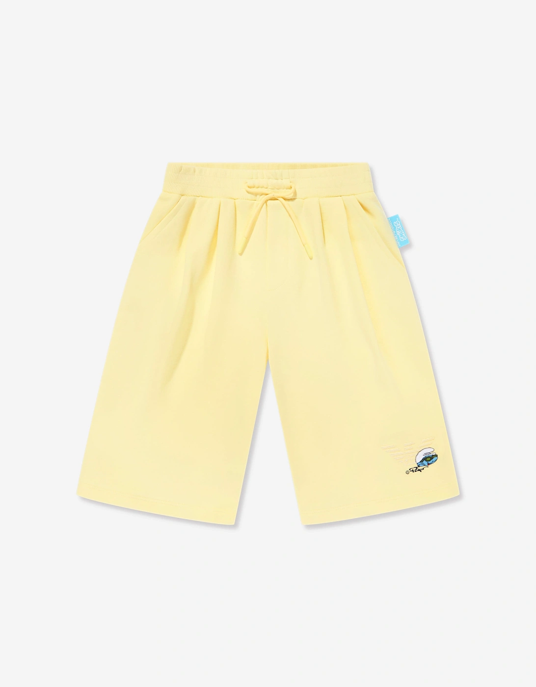 Boys Smurf Logo Shorts in Yellow, 5 of 4