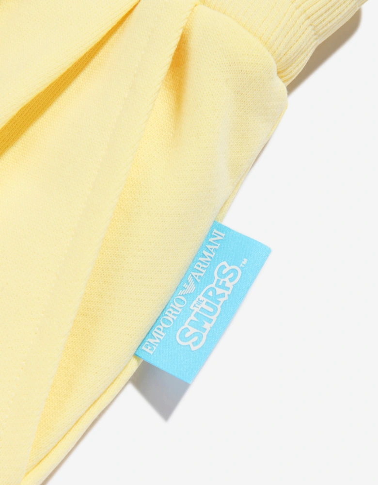 Boys Smurf Logo Shorts in Yellow