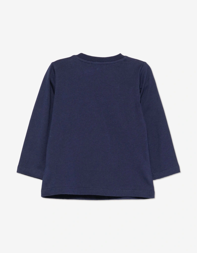 Baby Long Sleeve Logo T-Shirt in Navy