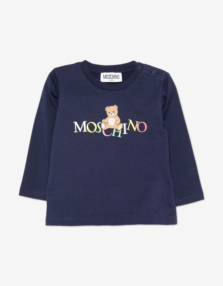 Baby Long Sleeve Logo T-Shirt in Navy