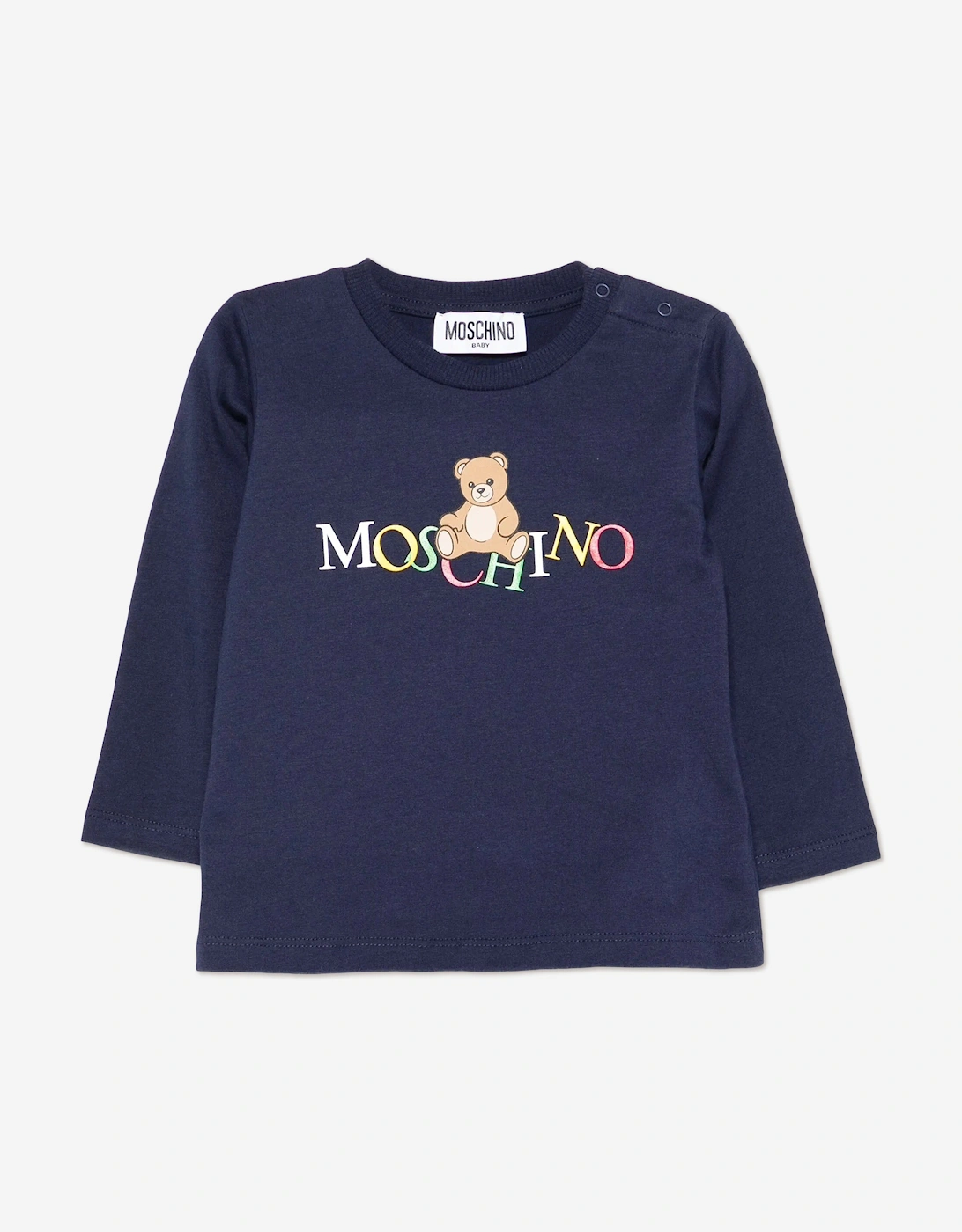 Baby Long Sleeve Logo T-Shirt in Navy, 5 of 4