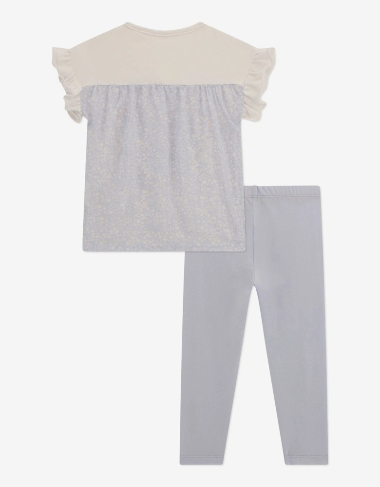 Girls Legging Set in White