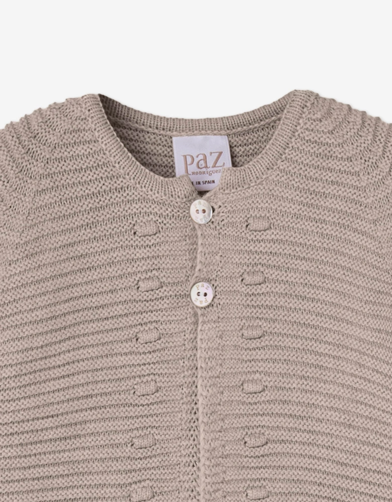 Baby Knitted Cardigan in Beige