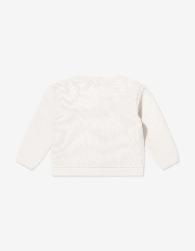 Baby Boys Knitted Cardigan in Ivory