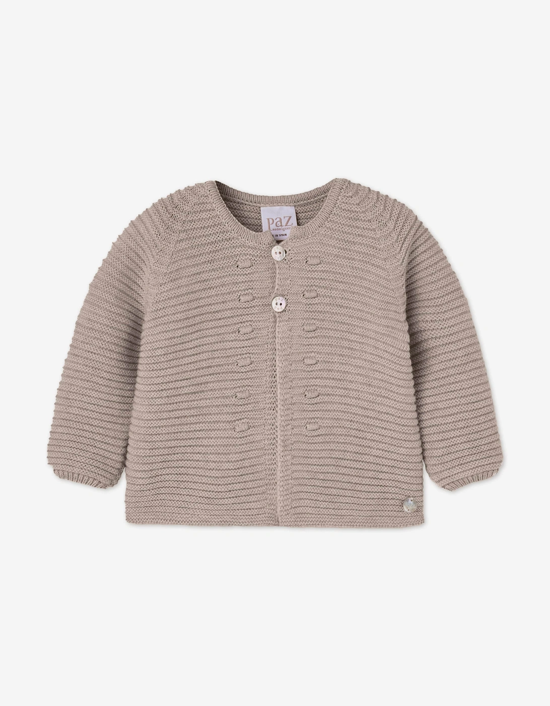 Baby Knitted Cardigan in Beige, 5 of 4