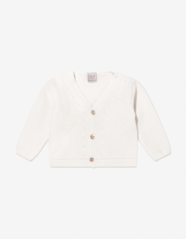 Baby Boys Knitted Cardigan in Ivory