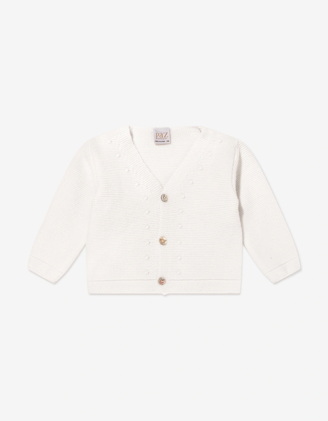 Baby Boys Knitted Cardigan in Ivory, 5 of 4