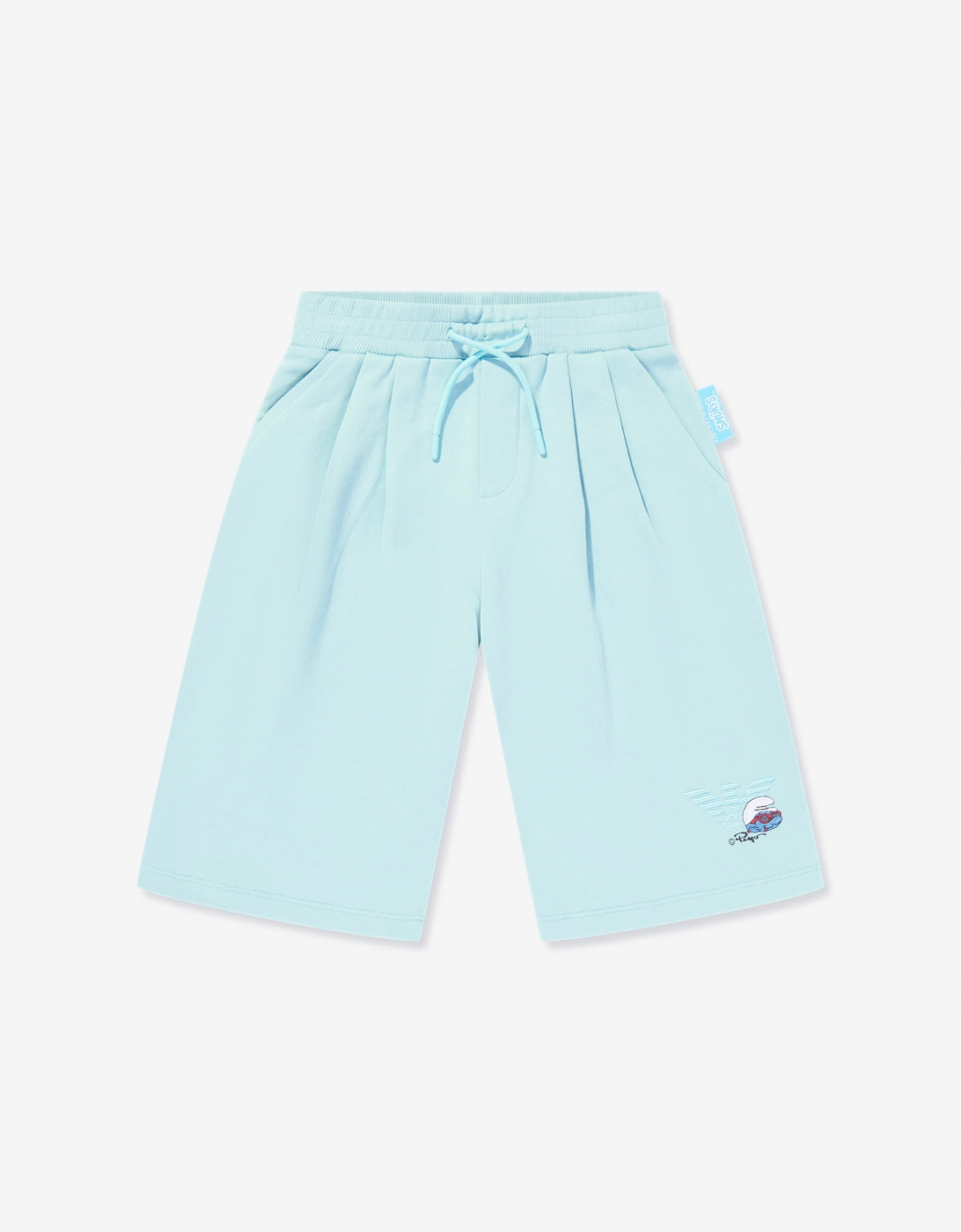 Boys Smurf Logo Shorts in Blue, 5 of 4