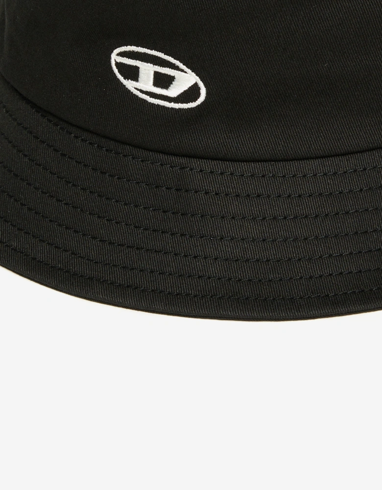 Kids Oval D Logo Bucket Hat in Black