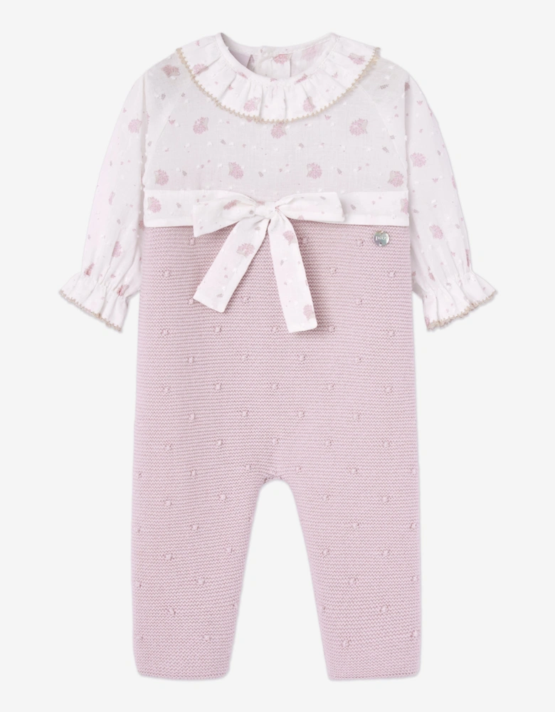 Baby Girls Knitted Romper in Purple