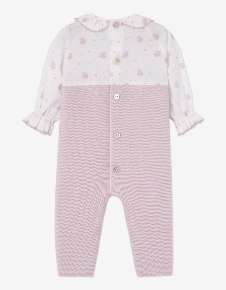 Baby Girls Knitted Romper in Purple