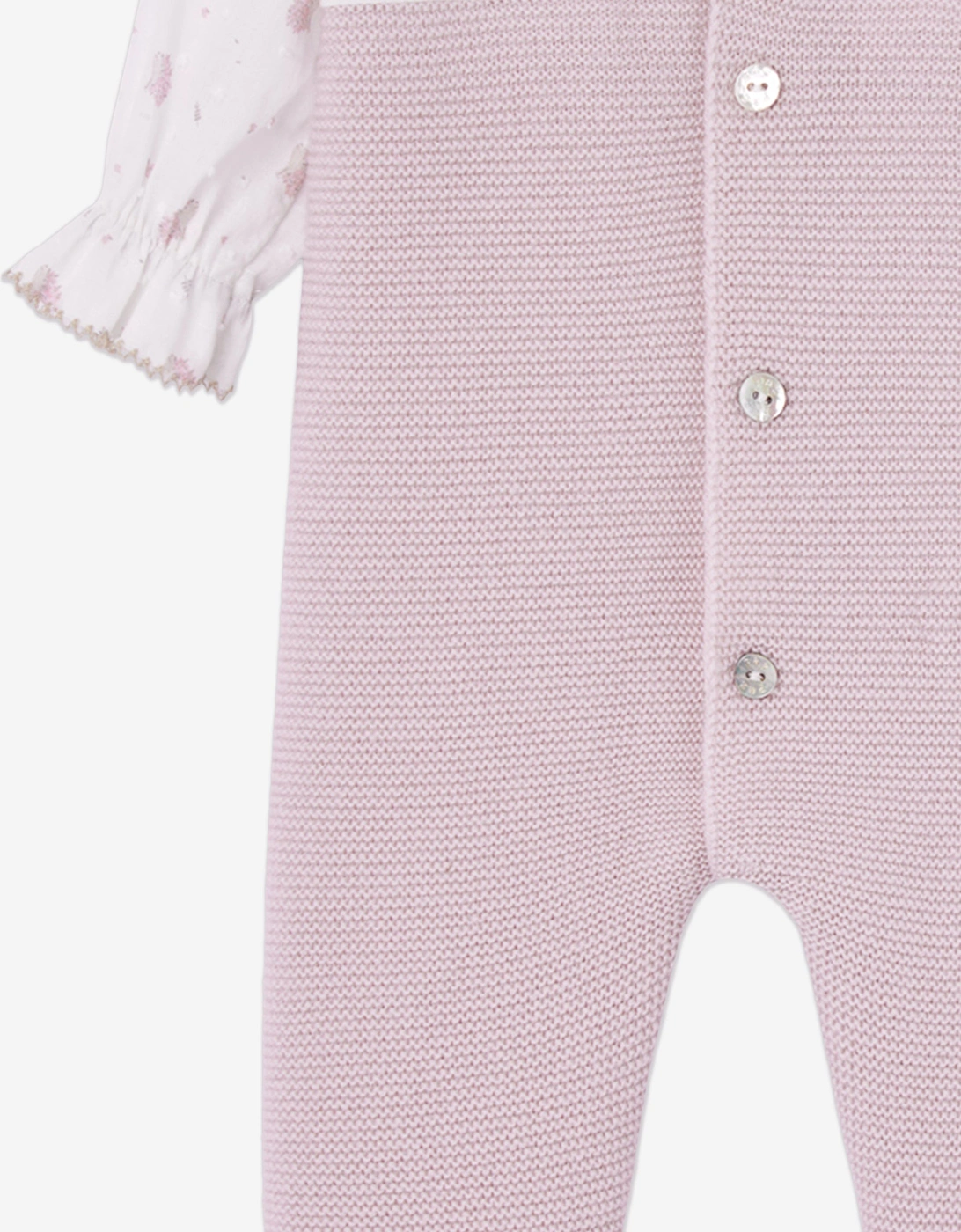 Baby Girls Knitted Romper in Purple