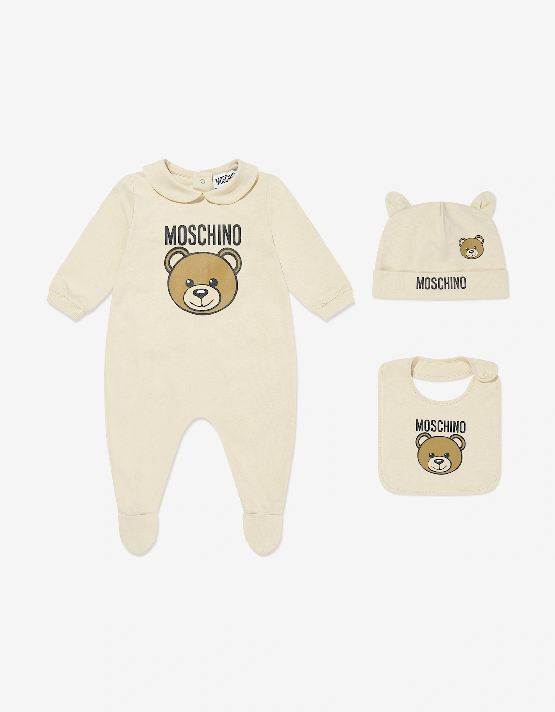 Baby Bear Logo Babygrow Set in Beige, 6 of 5