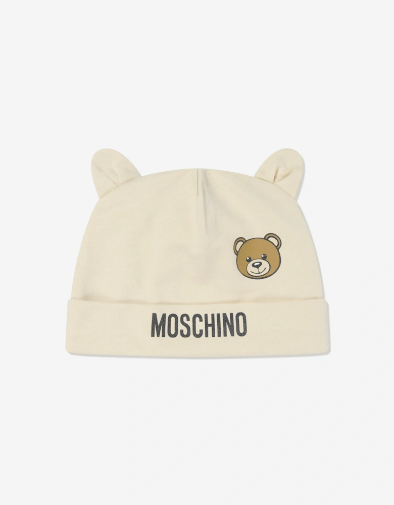 Baby Bear Logo Babygrow Set in Beige