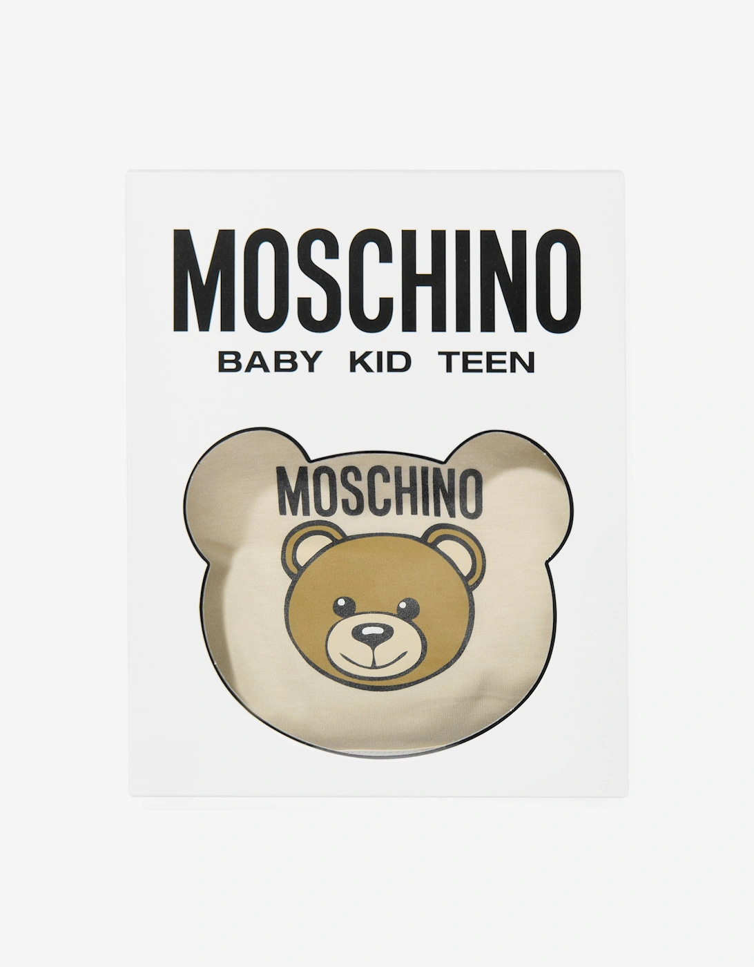 Baby Bear Logo Babygrow Set in Beige