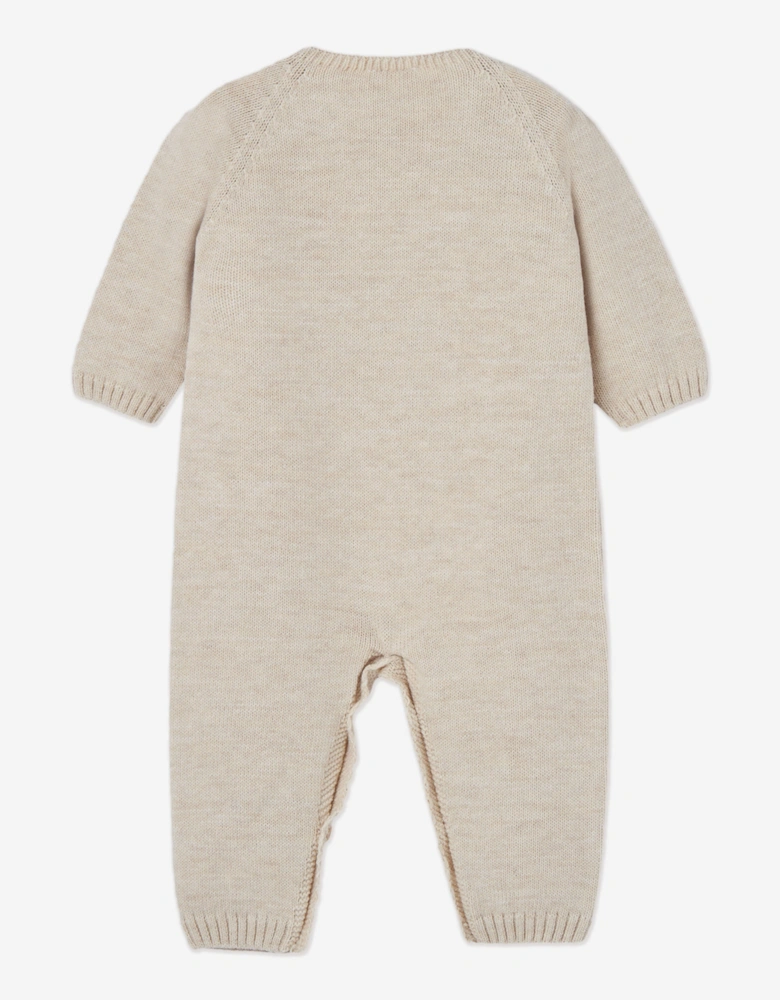 Baby Bear Knitted Romper in Beige