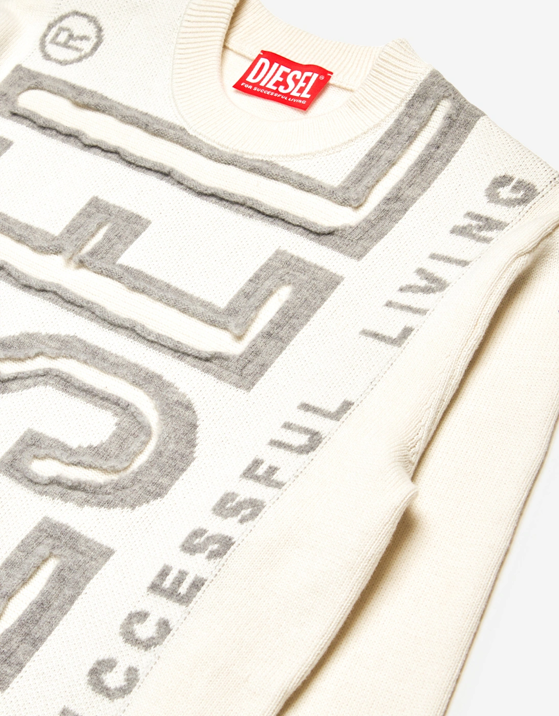 Boys Logo Jumper in Ivory