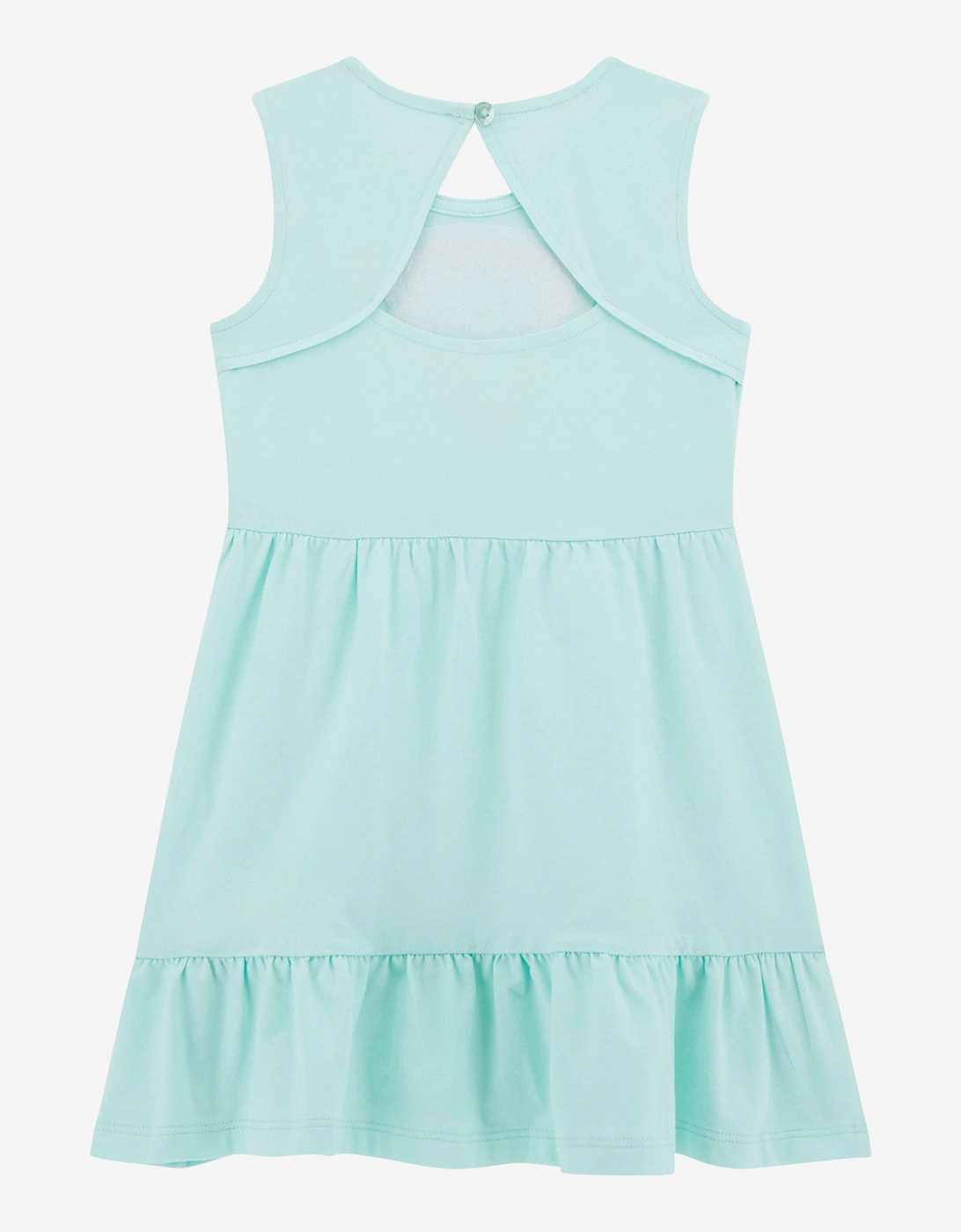 Girls Sleeveless Logo Dress in Green