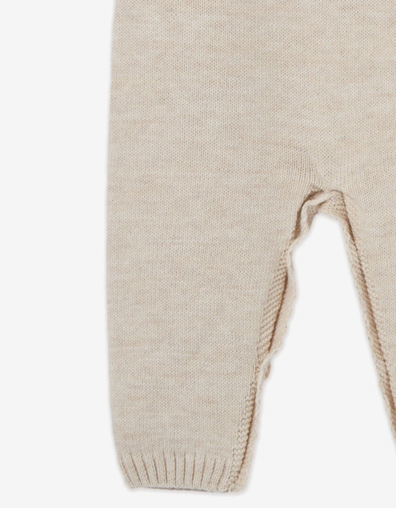 Baby Bear Knitted Romper in Beige