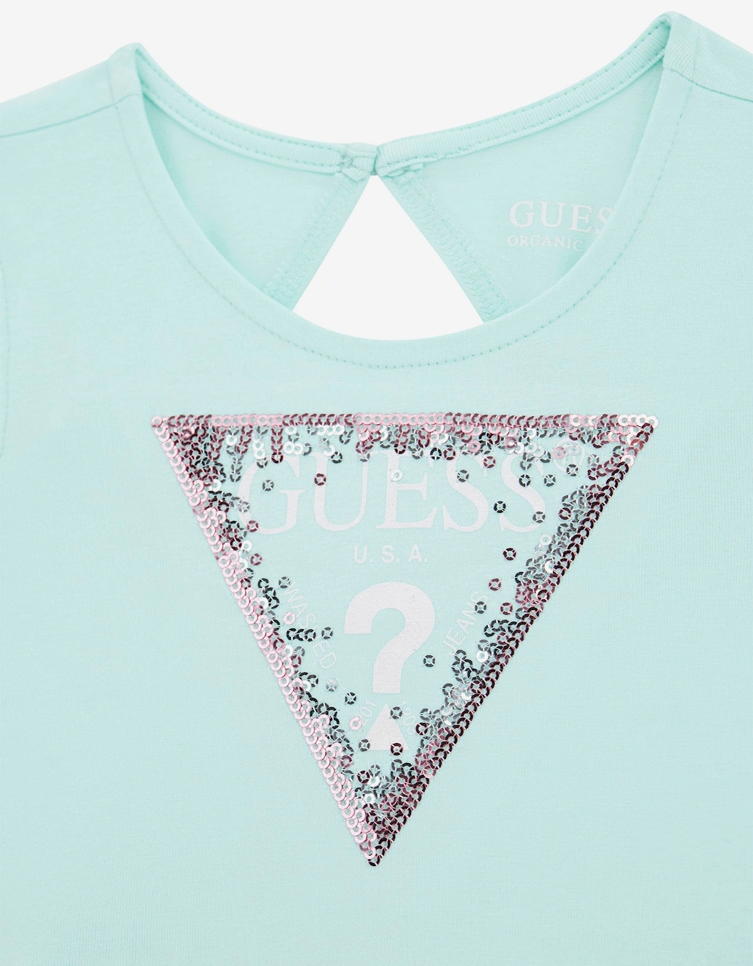 Girls Sleeveless Logo Dress in Green