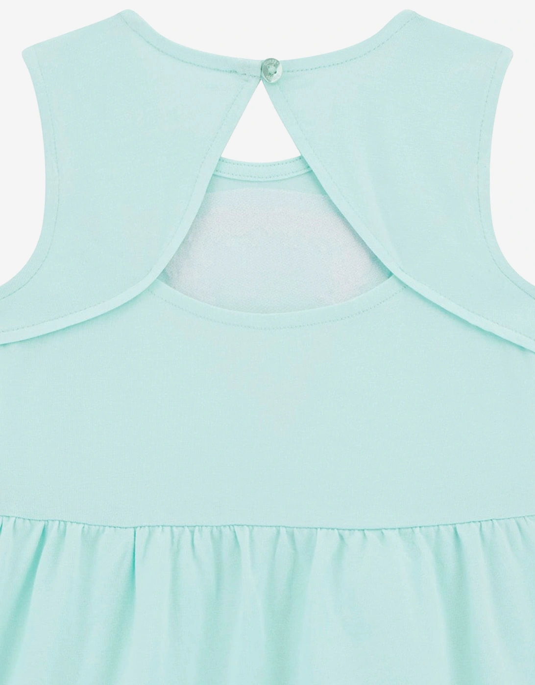 Girls Sleeveless Logo Dress in Green