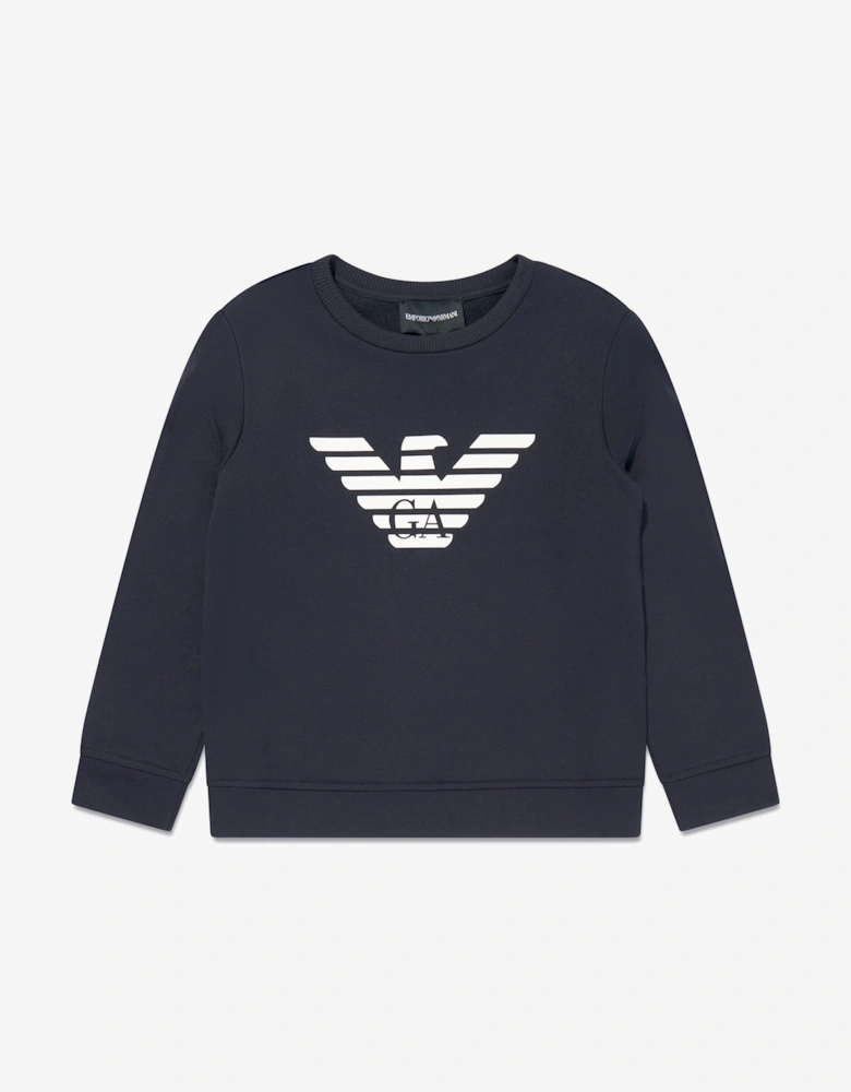 Boys Logo Sweatshirt in Navy