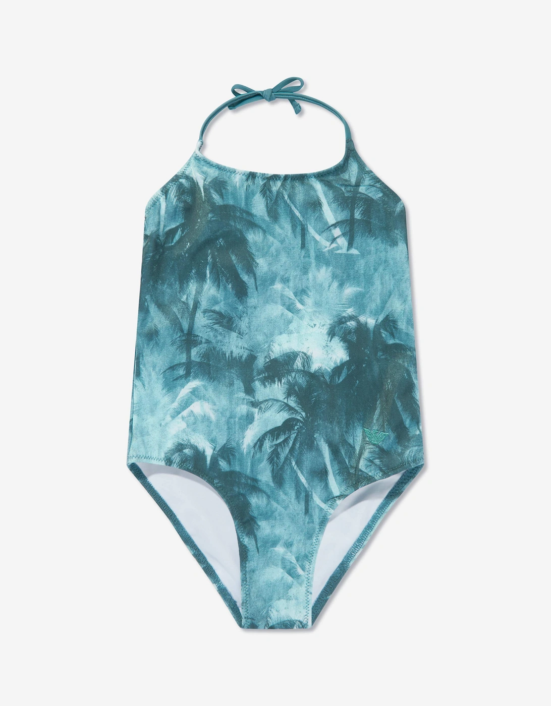 Girls Palm Leaf Swimsuit in Green, 5 of 4