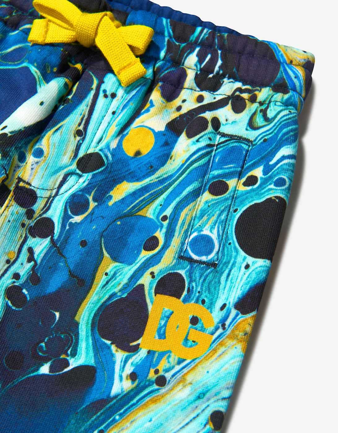 Baby Boys Cotton Marble Print Joggers