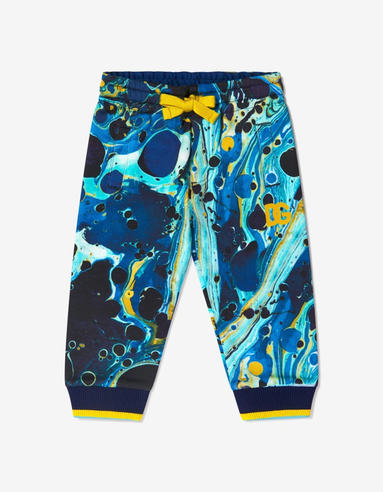Baby Boys Cotton Marble Print Joggers
