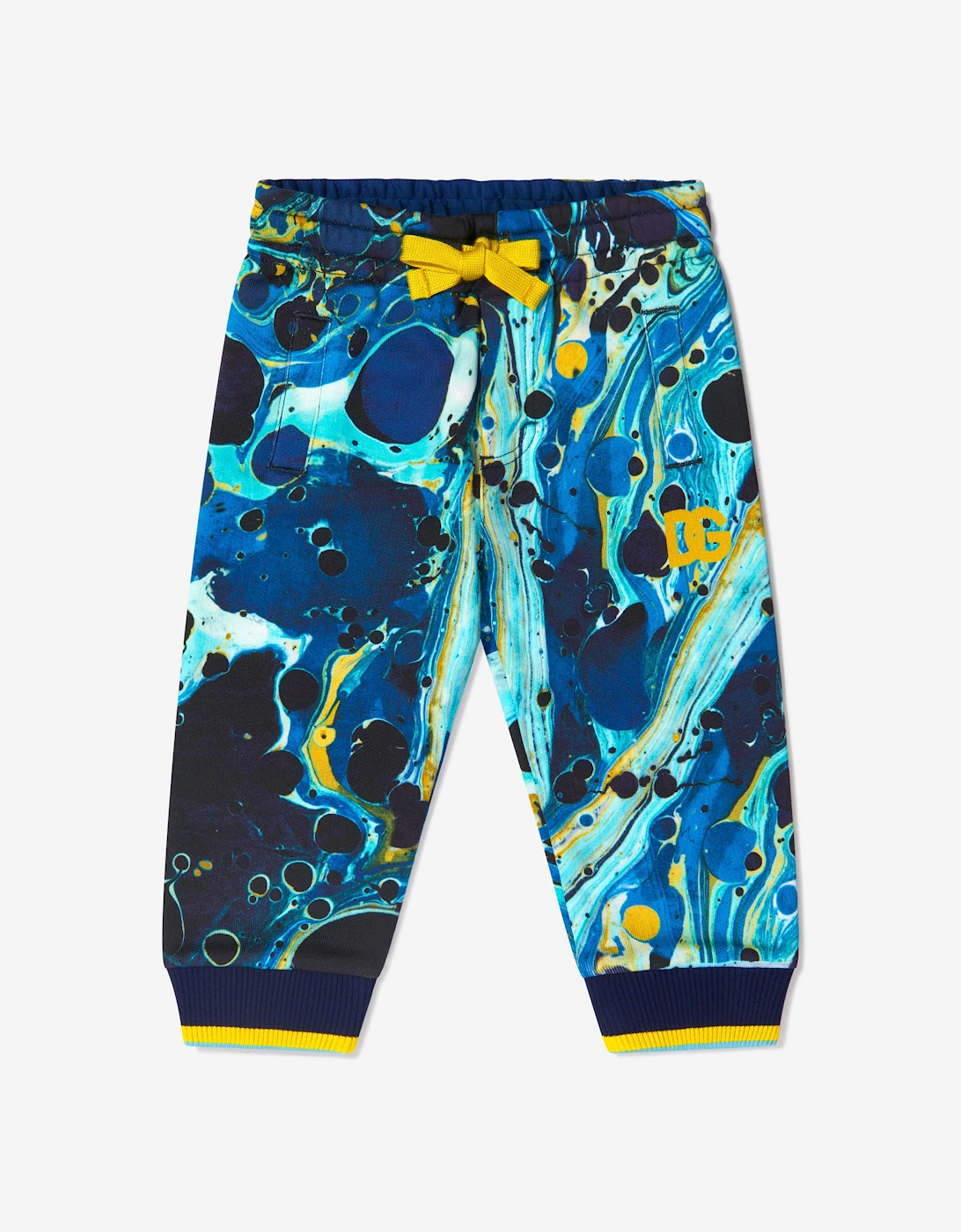 Baby Boys Cotton Marble Print Joggers, 5 of 4